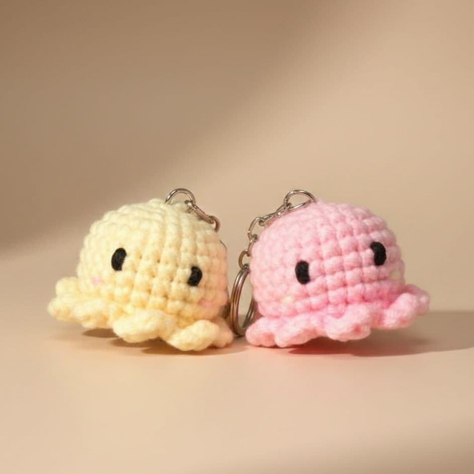 Crochet Octopus Keychain